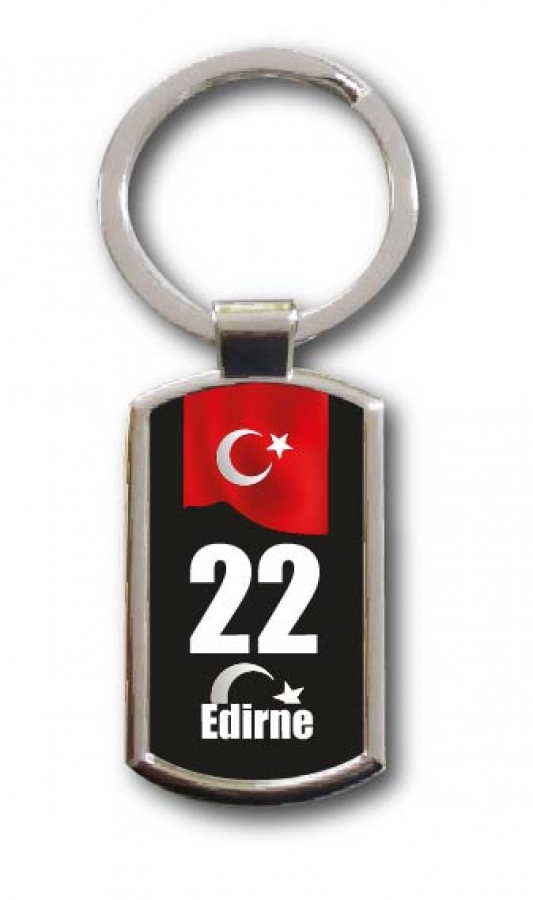 Schlüsselanhänger Türkei Edirne 22 Türkiye Plaka 