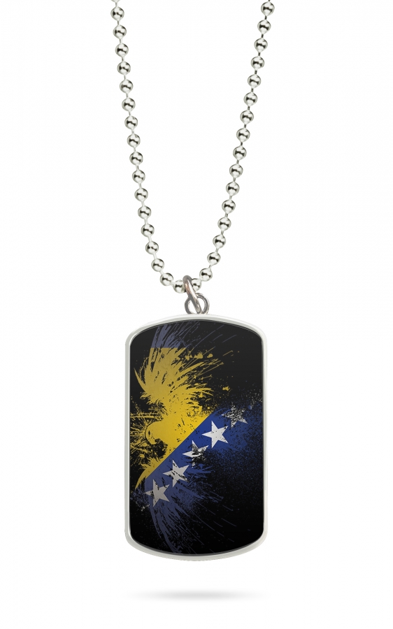 Kette Dog Tag Anhänger Bosnien BIH 7 