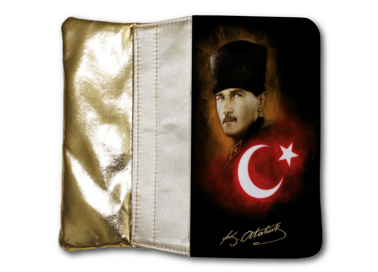 Damen Tasche GOLD Portemonnaie Atatürk Türkiye 2 