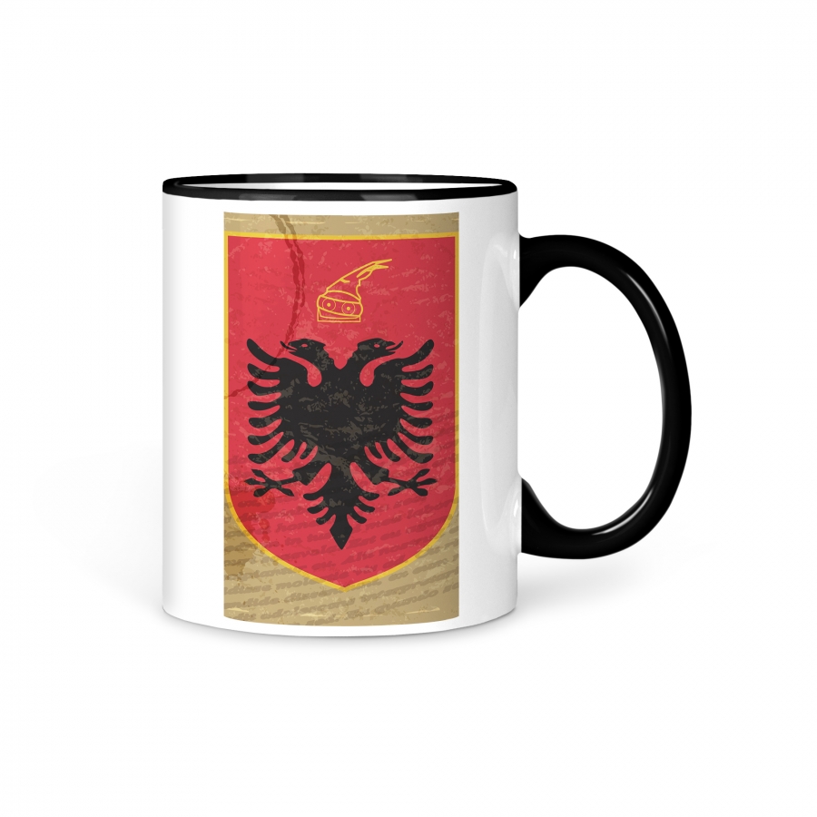 TASSE Kaffeetasse Albanien Fahne 12