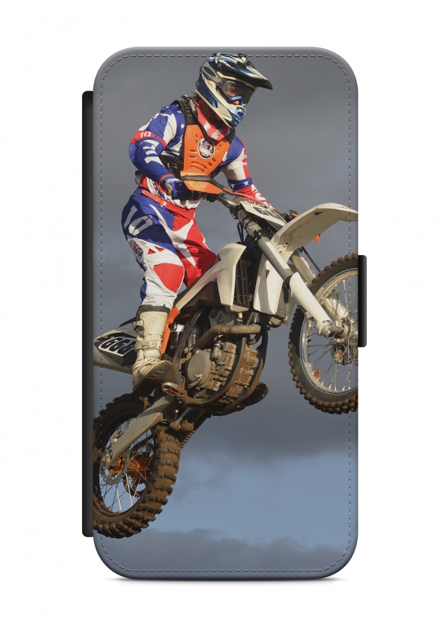 Sony Xperia Motocross Cross Flipcase Tasche Flip Hülle Case Cover Schutz Handy