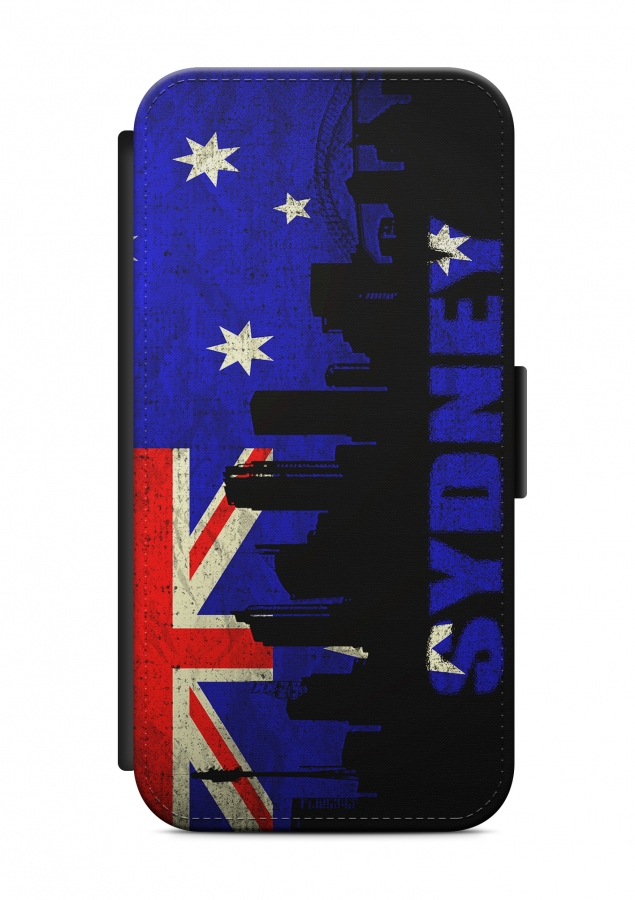 Samsung Galaxy Australien Sydney V1 Flip Tasche Hülle Case Cover Schutz Handyhülle