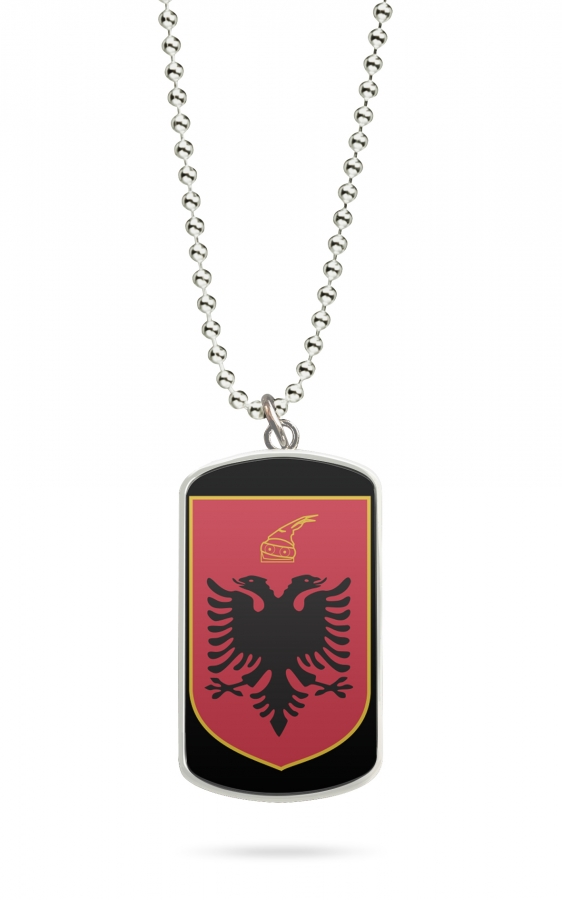 Kette Dog Tag Anhänger Albanien Fahne 6 