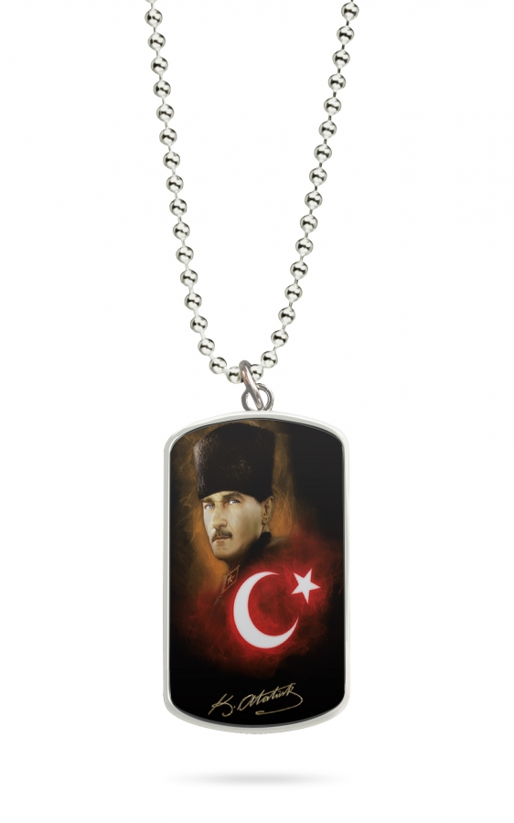 Kette Dog Tag Anhänger Atatürk Türkiye 2 