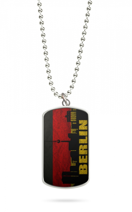 Kette Dog Tag Anhänger Berlin Deutschland 