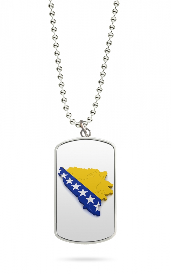 Kette Dog Tag Anhänger Bosnien BIH 2 