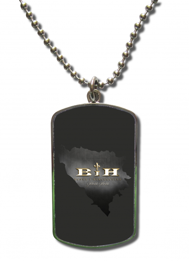 Kette Dog Tag Anhänger Bosnien BIH 5 