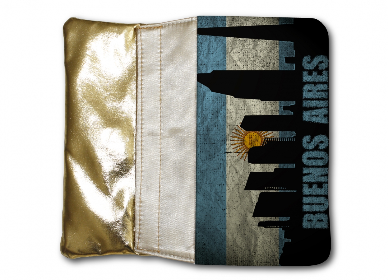 Damen Tasche GOLD Portemonnaie Argentinien Fahne 2 