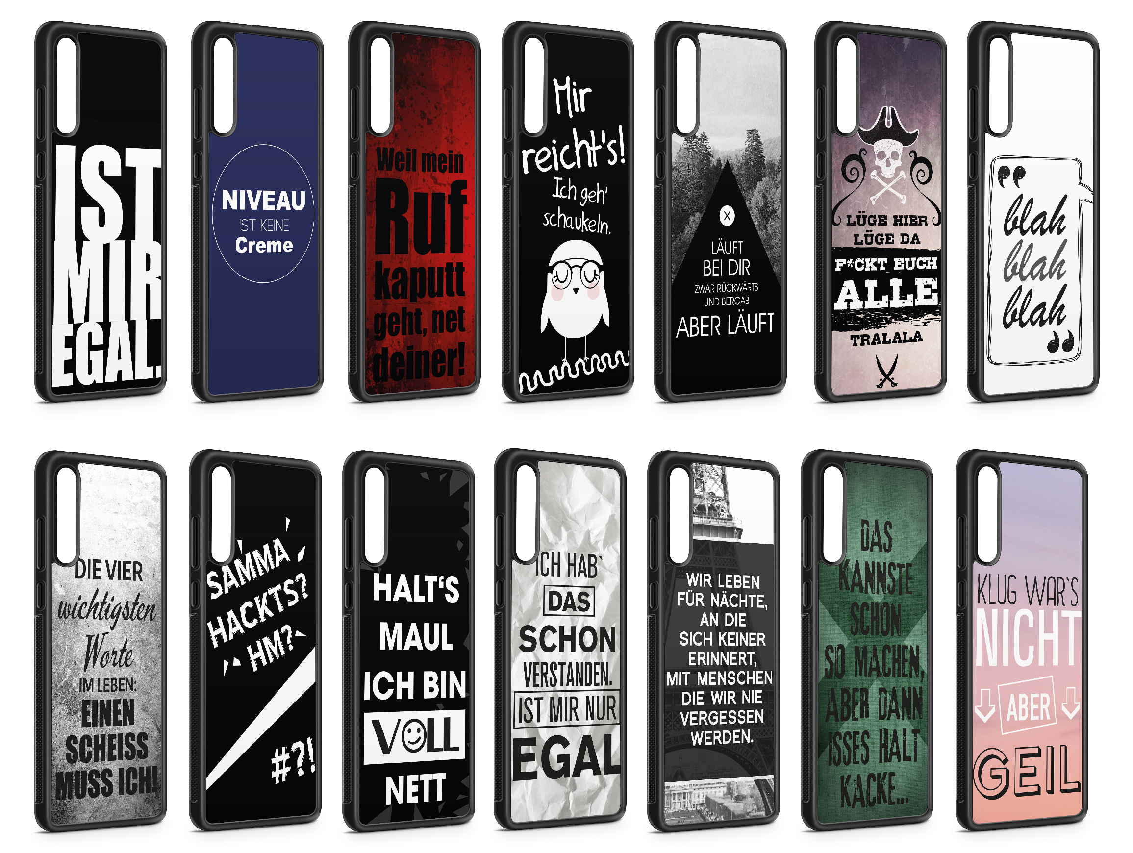 Huawei Silikon Slim Handyhulle Case Cover Schutz Zitat Spruche Spruch V3 Ebay